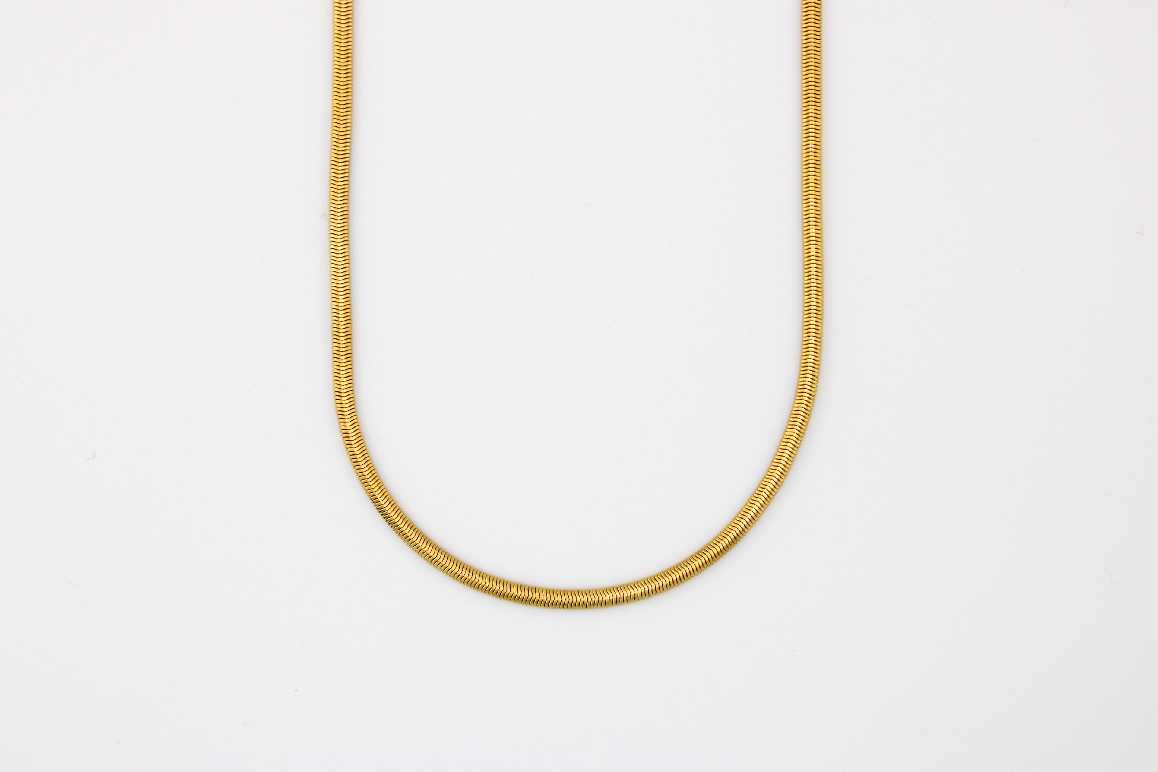Rounded Gold Herringbone Chain