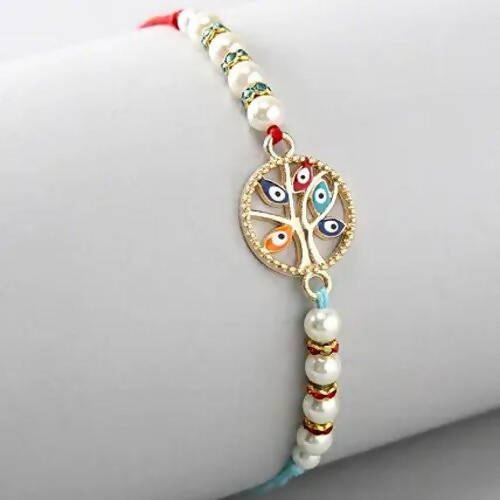 Evil Eye Rakhi & LuvIt Roasted Almonds Chocolate