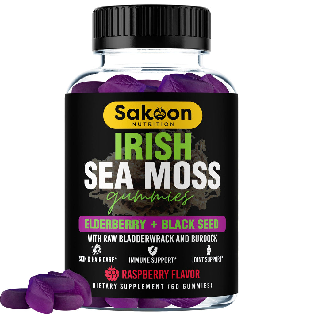 OVERSTOCK SALE Sea Moss Gummies With Elderberry & Black Seed Oil