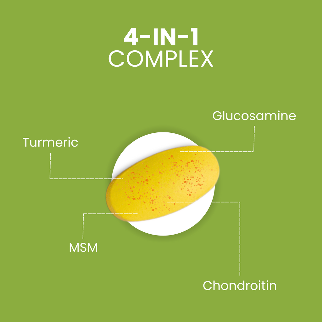 Halal Joint Support with Glucosamine + Turmeric + Chondroitin Tablets