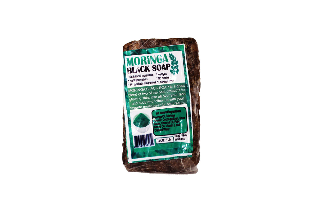 Moringa Black Soap Bar Vegan Organic 100% Natural from Ghana Approximately 16oz