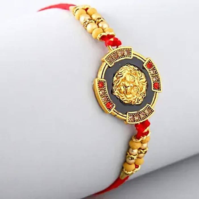 Traditional Lion Face Rakhi & Healthy Almonds
