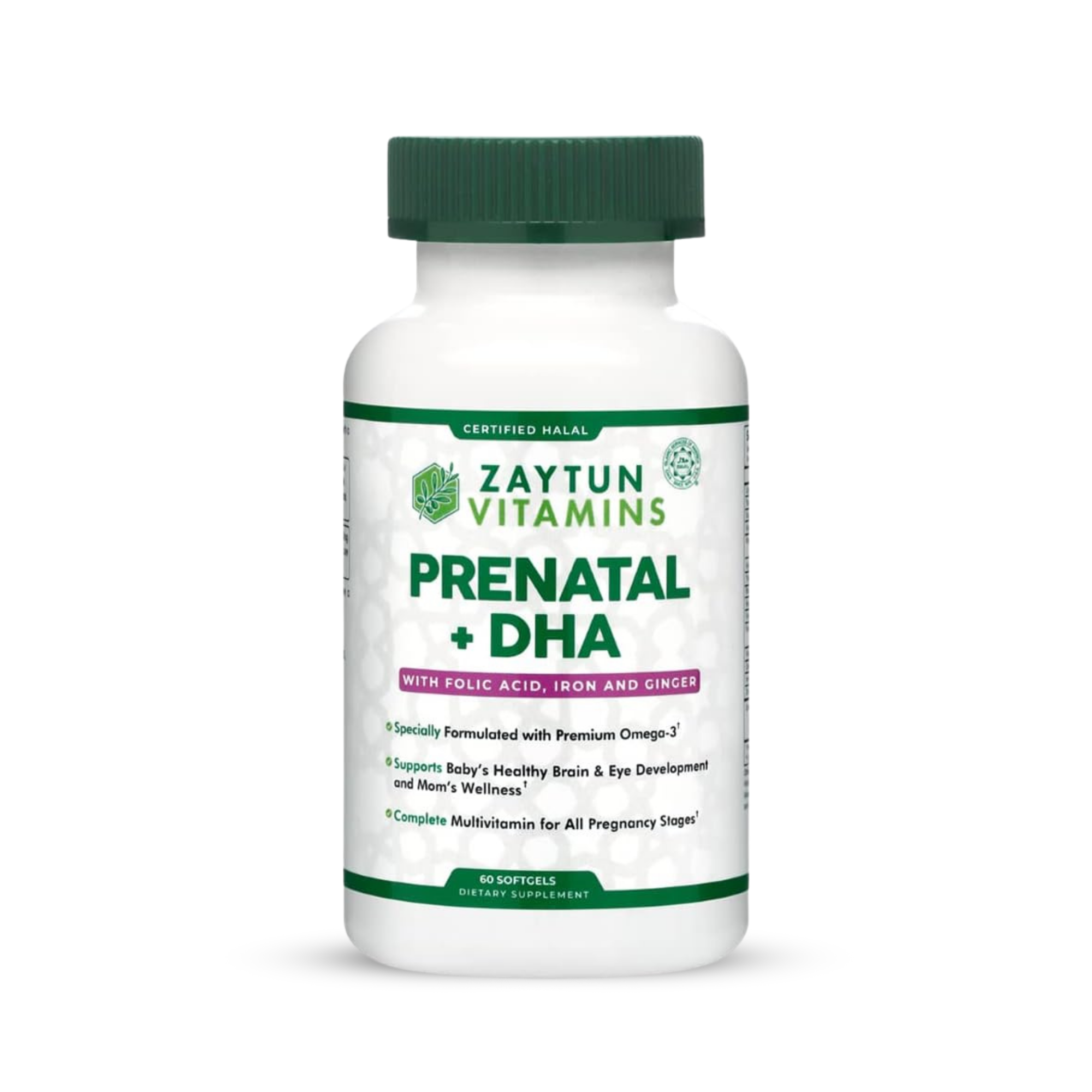 Halal Prenatal Vitamins + DHA & Ginger