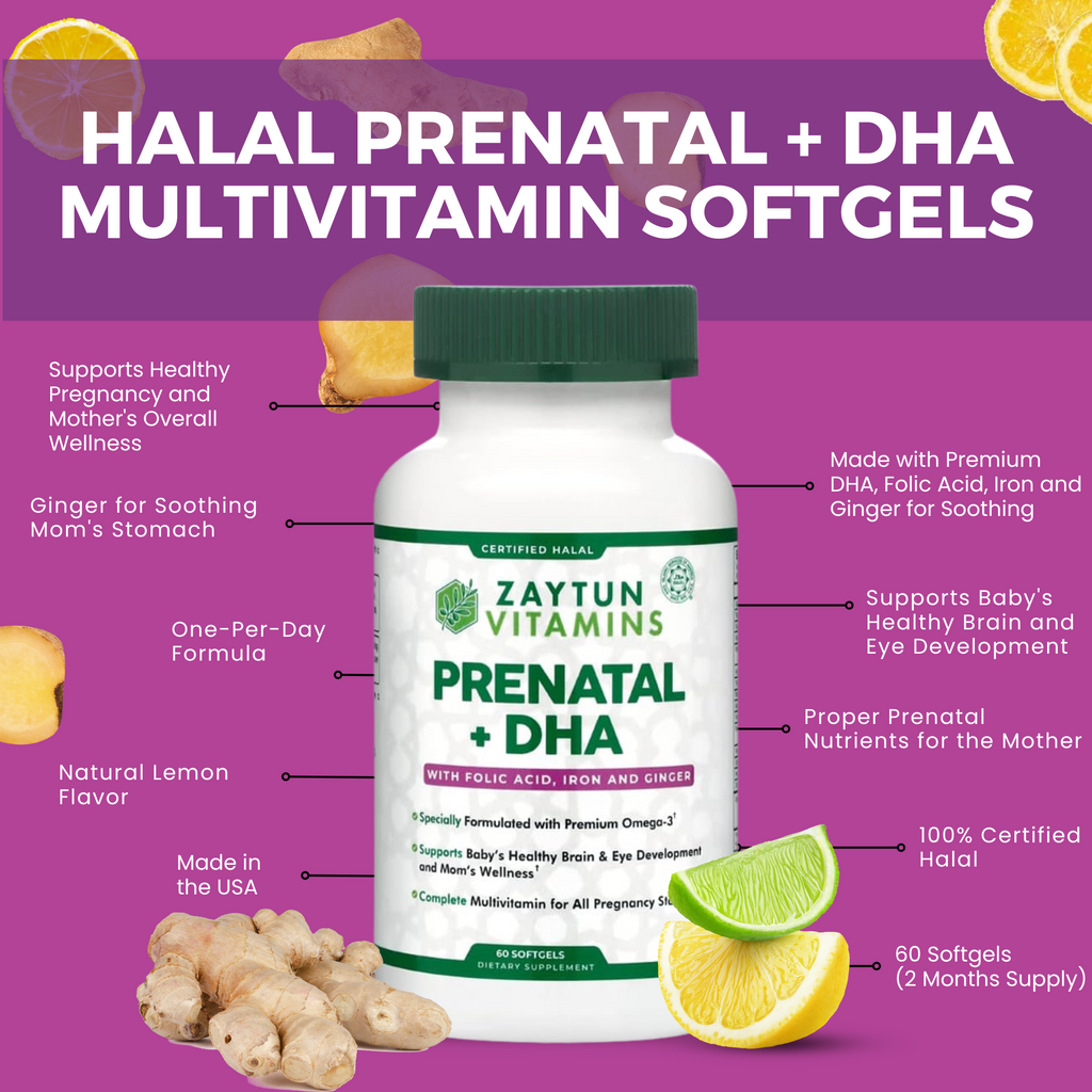 Halal Prenatal + DHA Multivitamin Softgels (3Pack)