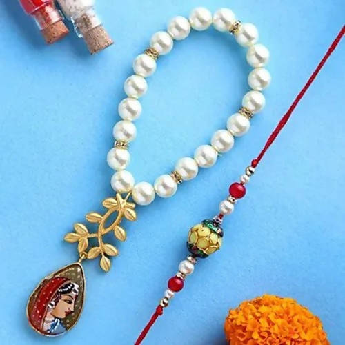 Folk Style Lumba Rakhi Set & Silk Chocolates