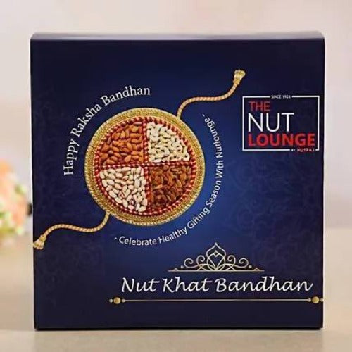 Pearl Sleek Rakhi With Dry Fruits & Besan Laddoos