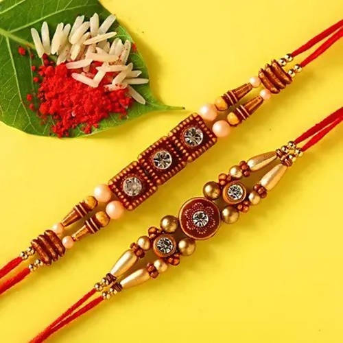 2 Stone Work Rakhis and Ferrero Rocher Box