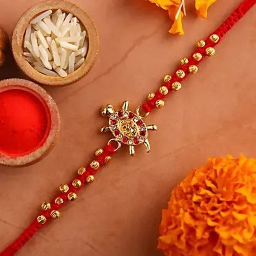 Meru Designer Rakhi and Almond Treat Chocolate