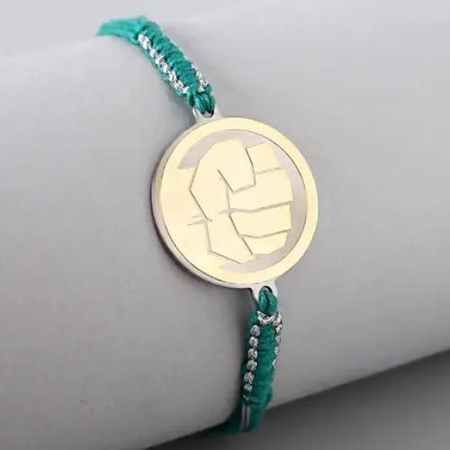 Hulk Metal Rakhi with Bounty & Snickers Chocolate