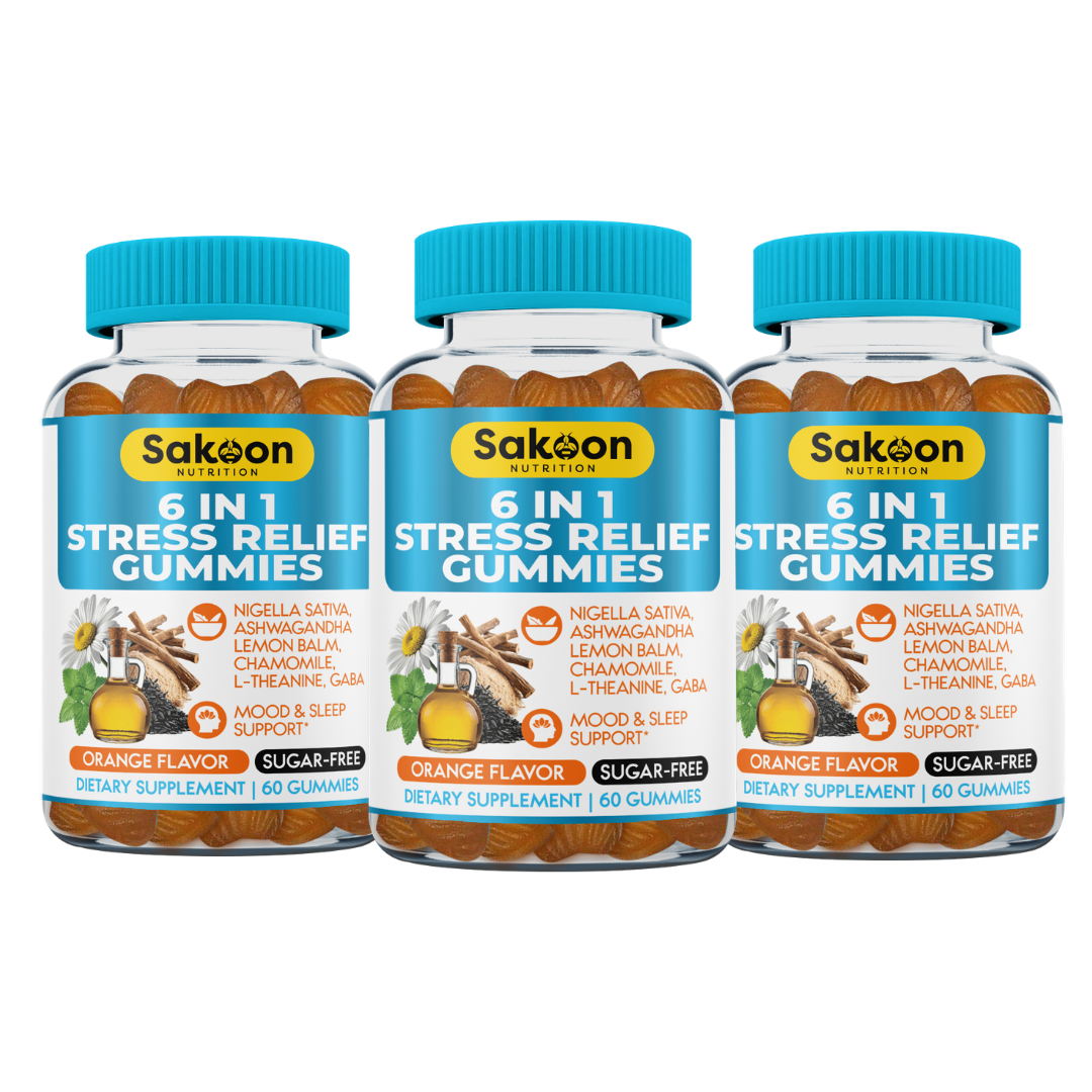 6 in 1 Stress Relief Gummies