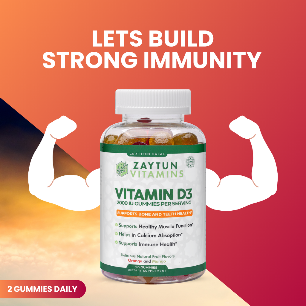 Halal Vitamin D3 2000IU Gummies (3Pack)