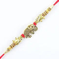 Ethnic Elephant Pearl Rakhi & Cashew Jar