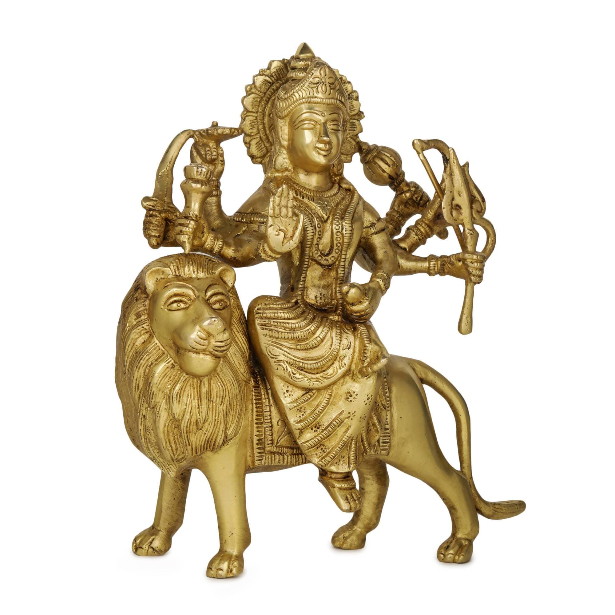 Devlok Sherawali Maa Devi Brass Idol