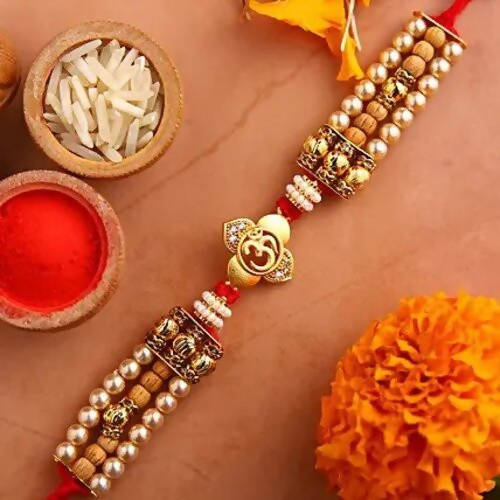 Om Divine Rakhi & Dry Fruits Treat Jars