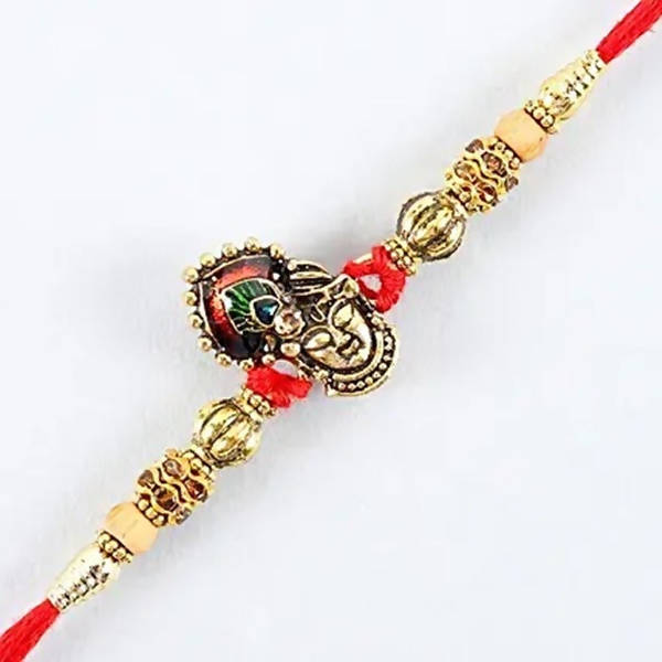 Serene Lord Krishna Rakhi & Kaju Roll Box