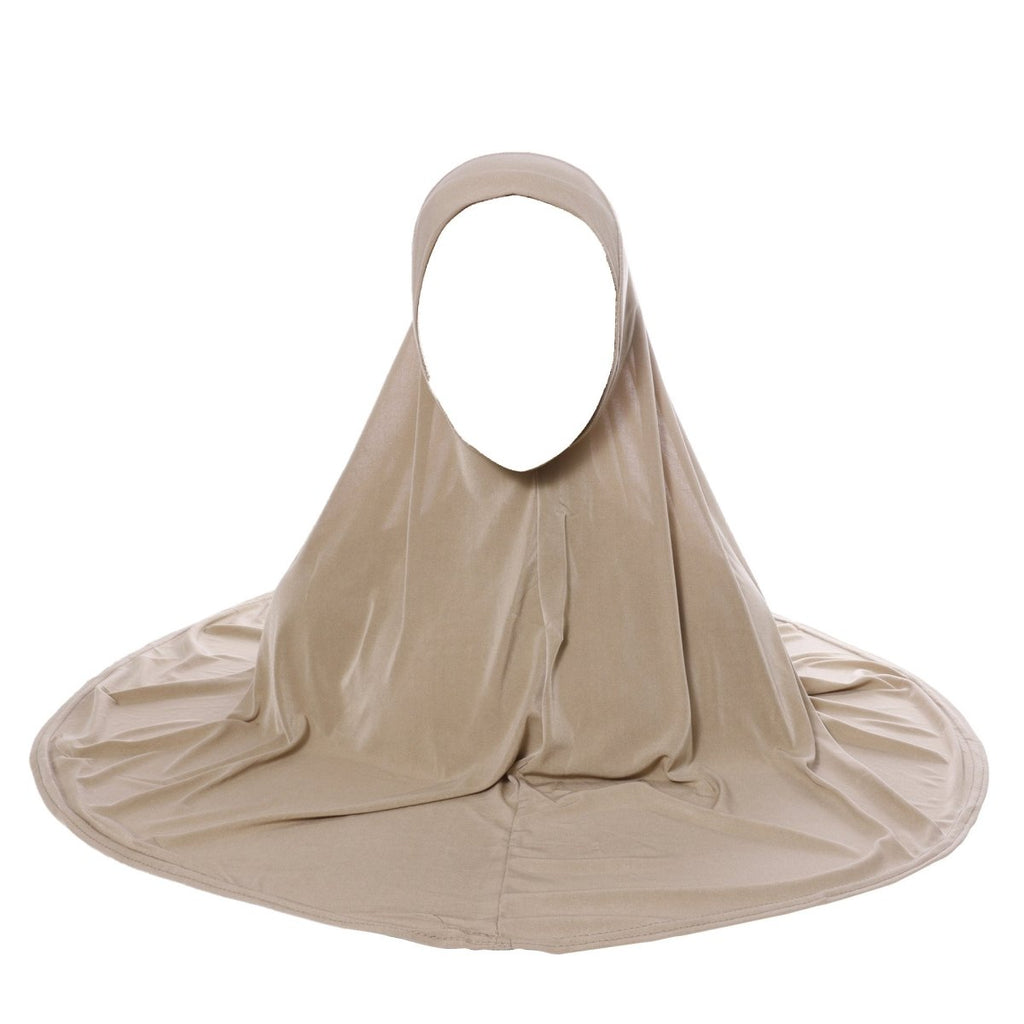 Crystal Linen Round Edge Khimar Hijab(MK028)