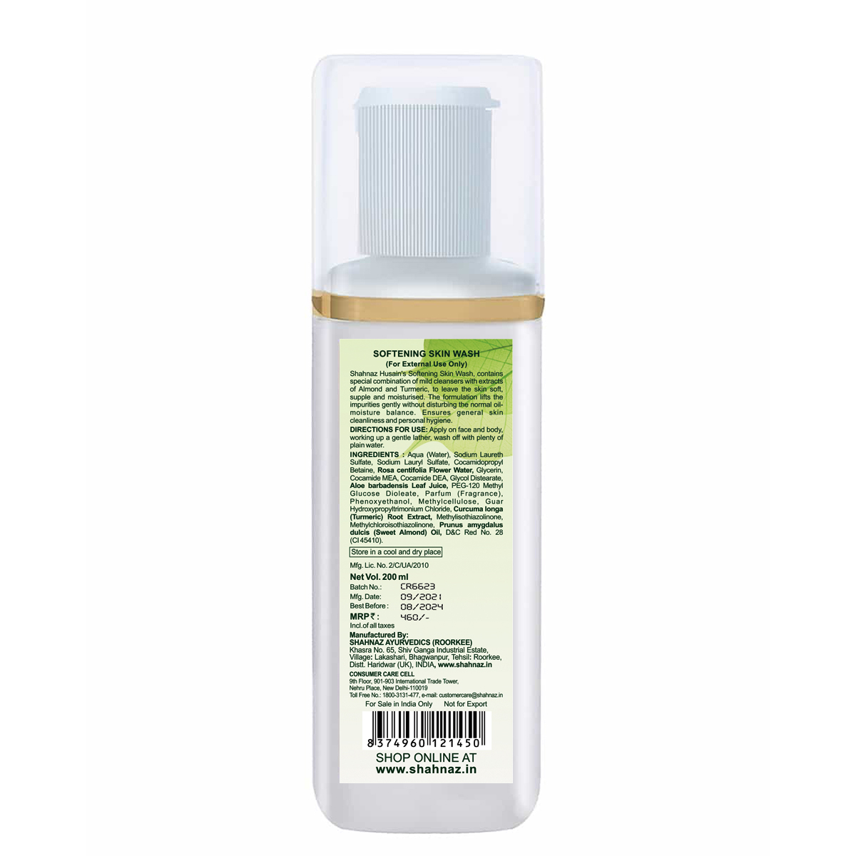 Shahnaz Husain Softening Skin Wash – Almond Shower & Cream