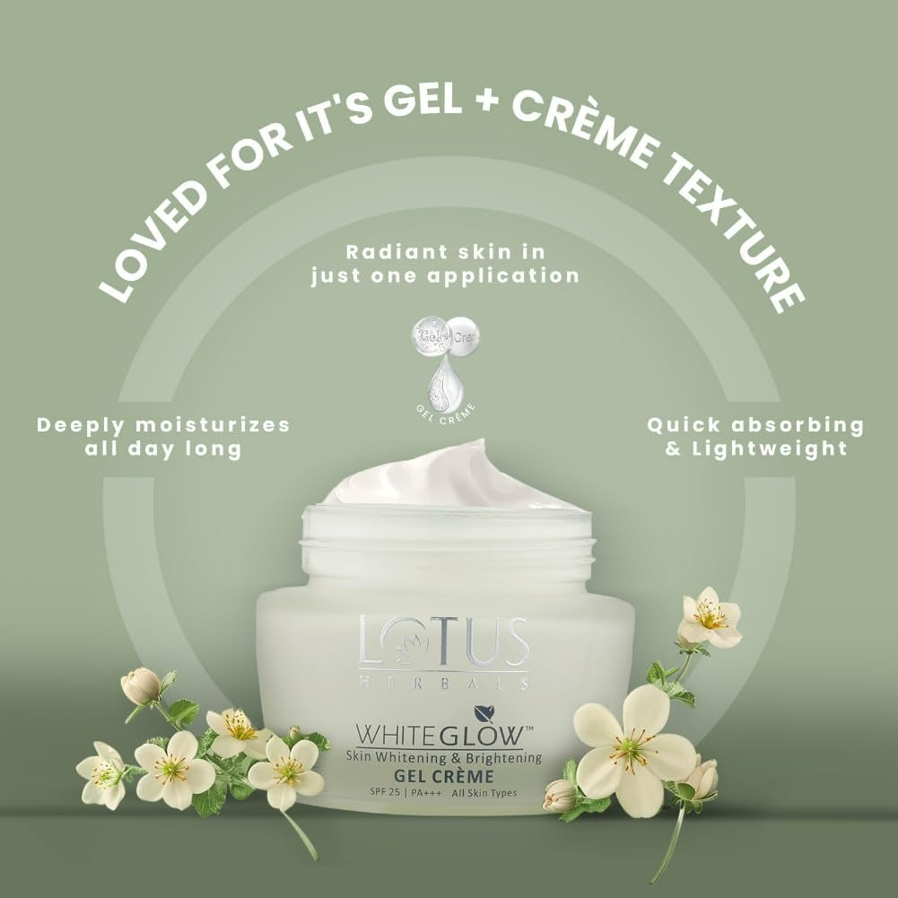 Lotus Herbals Whiteglow Skin Brightening Gel Creme SPF 25 PA+++