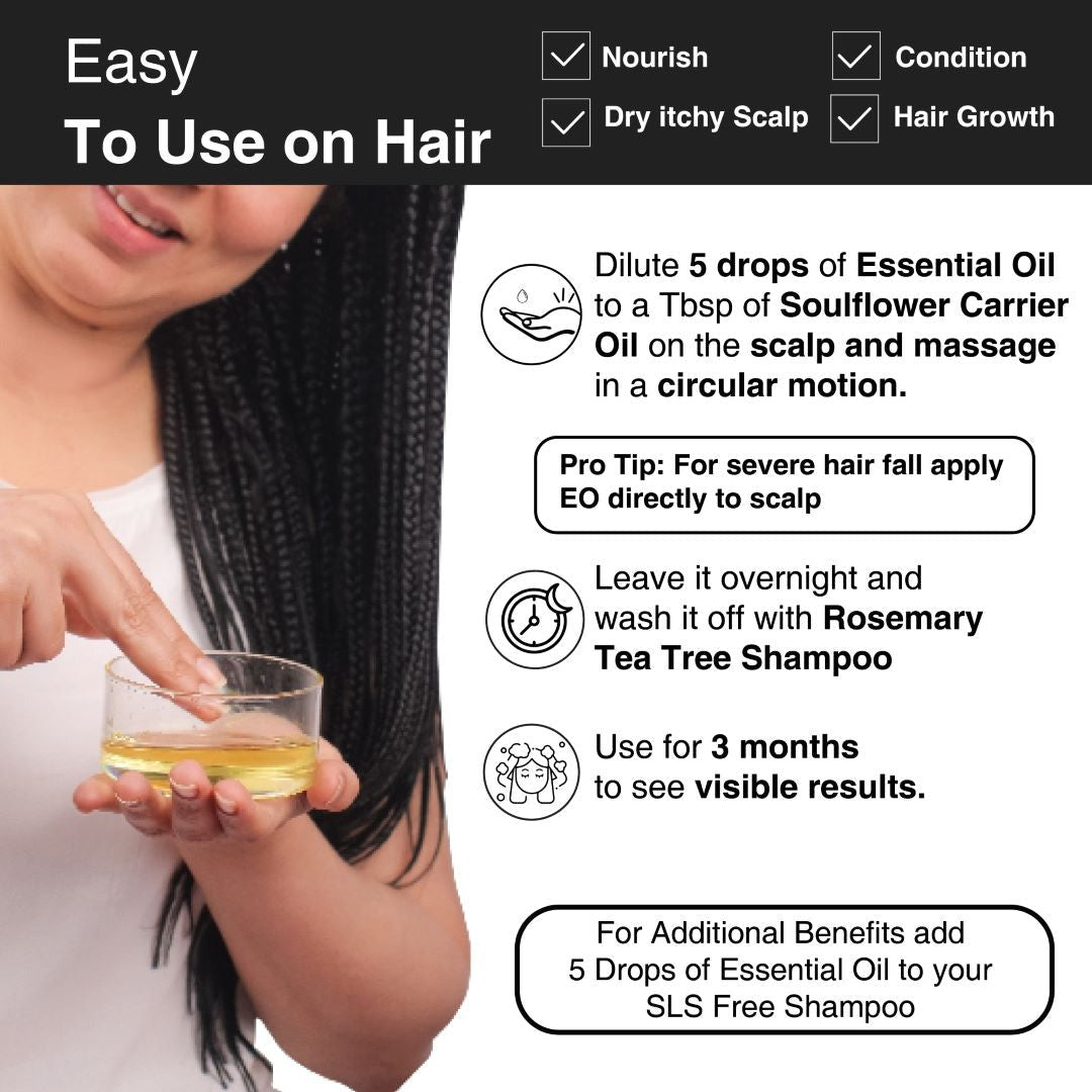Soulflower Rosemary Oil for Healthy Hair and Shiny Skin