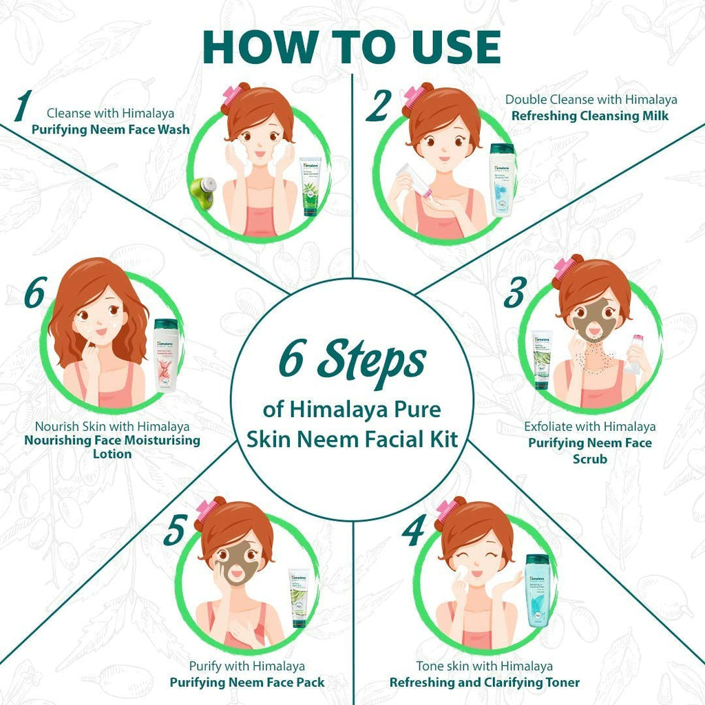 Himalaya Pure Skin Neem Facial Kit with Face Massager