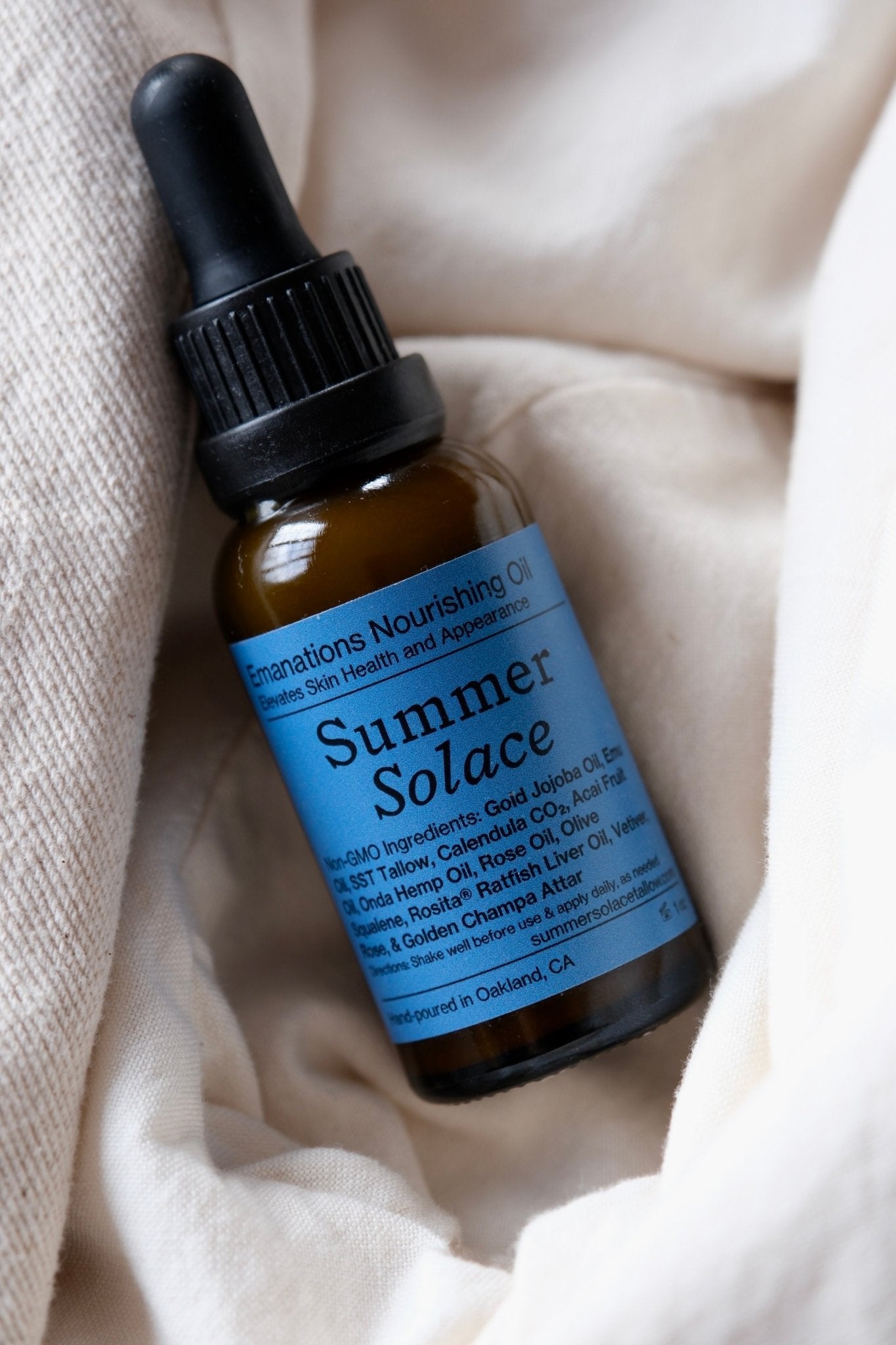 Emanations Tallow & Emu Face Oil • Sea Buckthorn & Floral Attars • Dry, Sensitive & Mature Skin