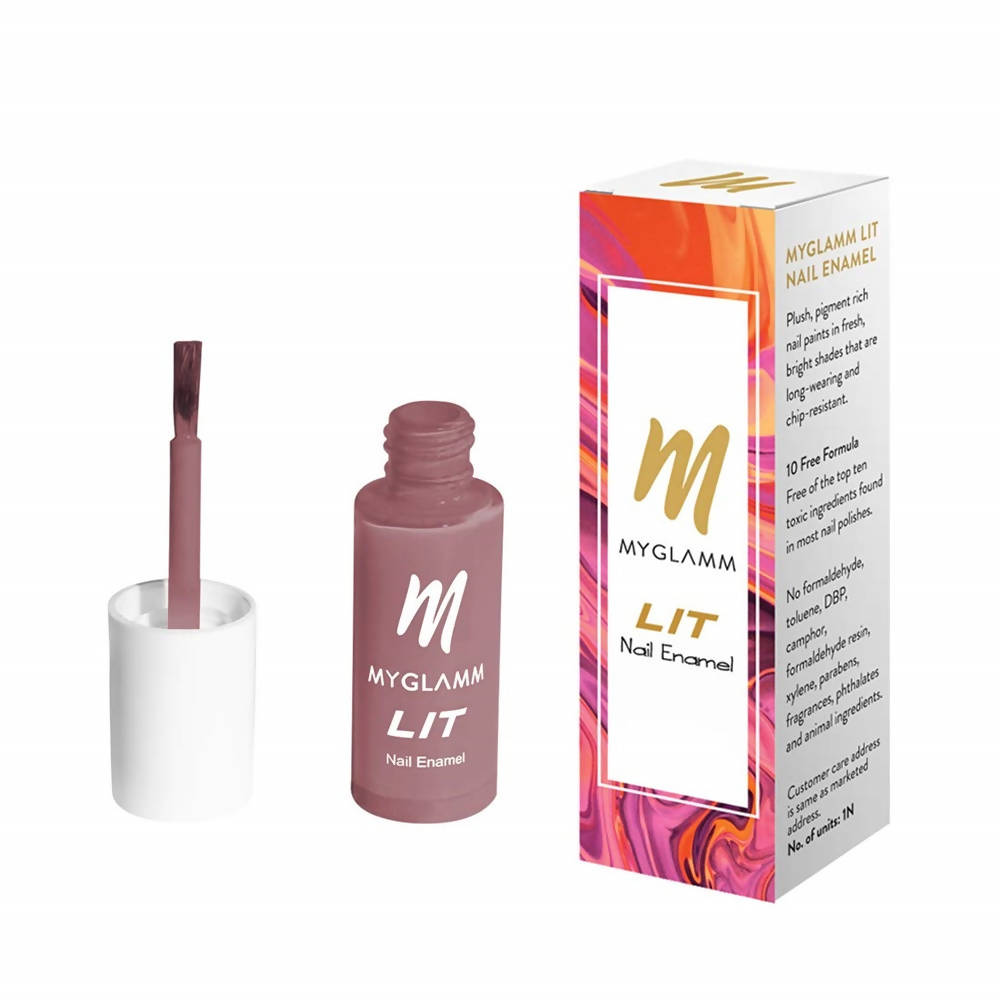 MYGLAMM LIT Nail Enamel - Say No More - Onion Pink Shade (7 Ml)