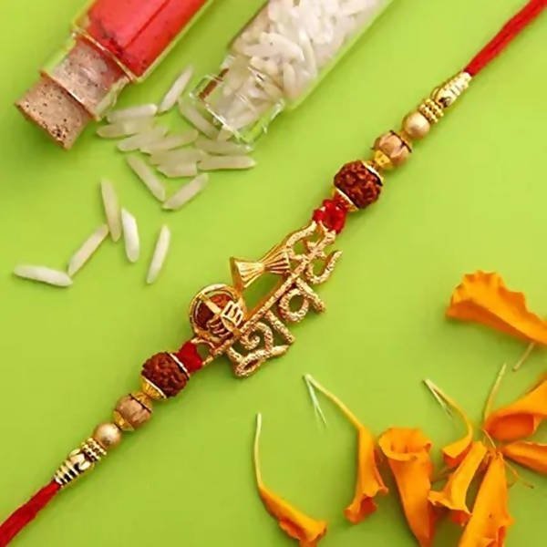 Auspicious Lord Shiv Rakhi & 2 Dairy Milk Silk