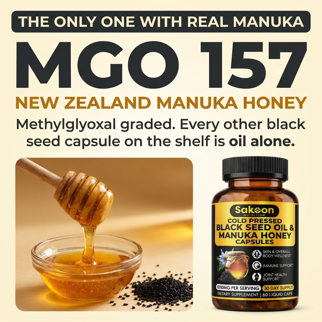 Black Seed Oil & Manuka Honey Capsules | Halal Immune Support