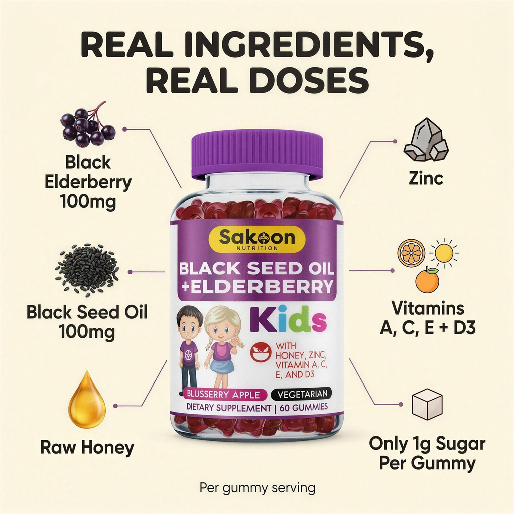 Kids Black Seed + Elderberry Gummies