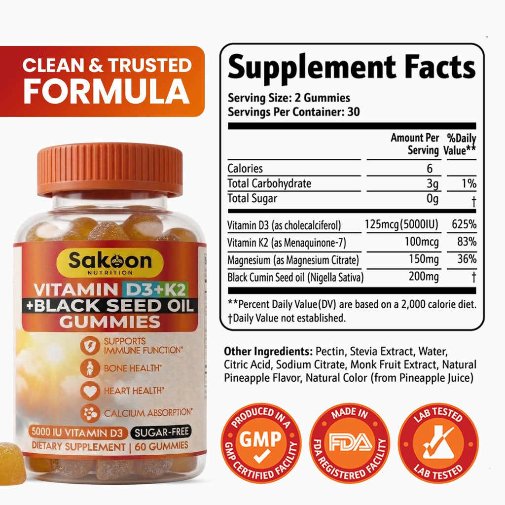 Sugar Free 5000 IU Vitamin D3 Gummies