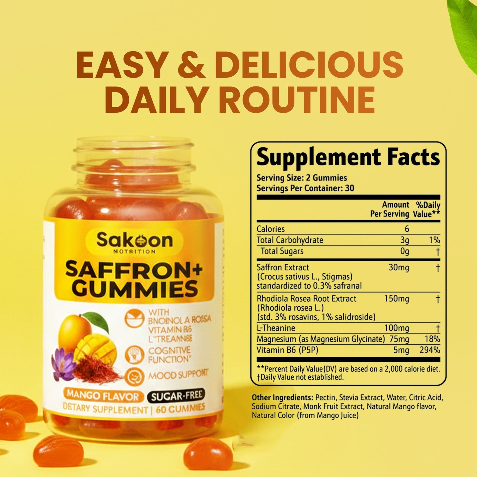 Sugar-Free Saffron Mood Gummies