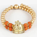 Om Pearl Bracelet Rakhi & Kaju Katli Box