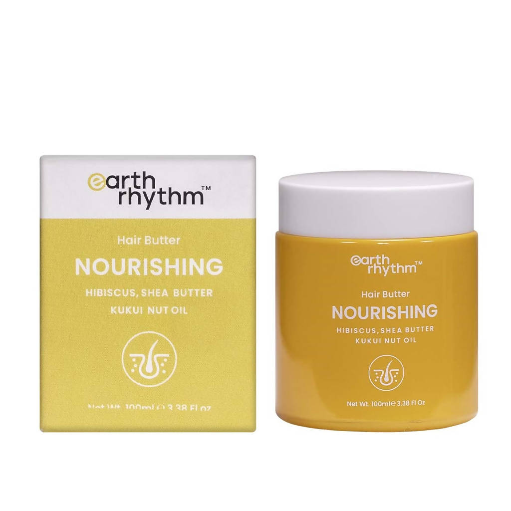 Earth Rhythm Nourishing Hair Butter Hibiscus Shea Butter Kukui Nut Oil