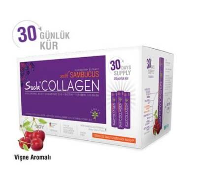 Suda Collagen Supplement Drink - Cherry Flavored, Halal Certified, 30 Servings x 40ml