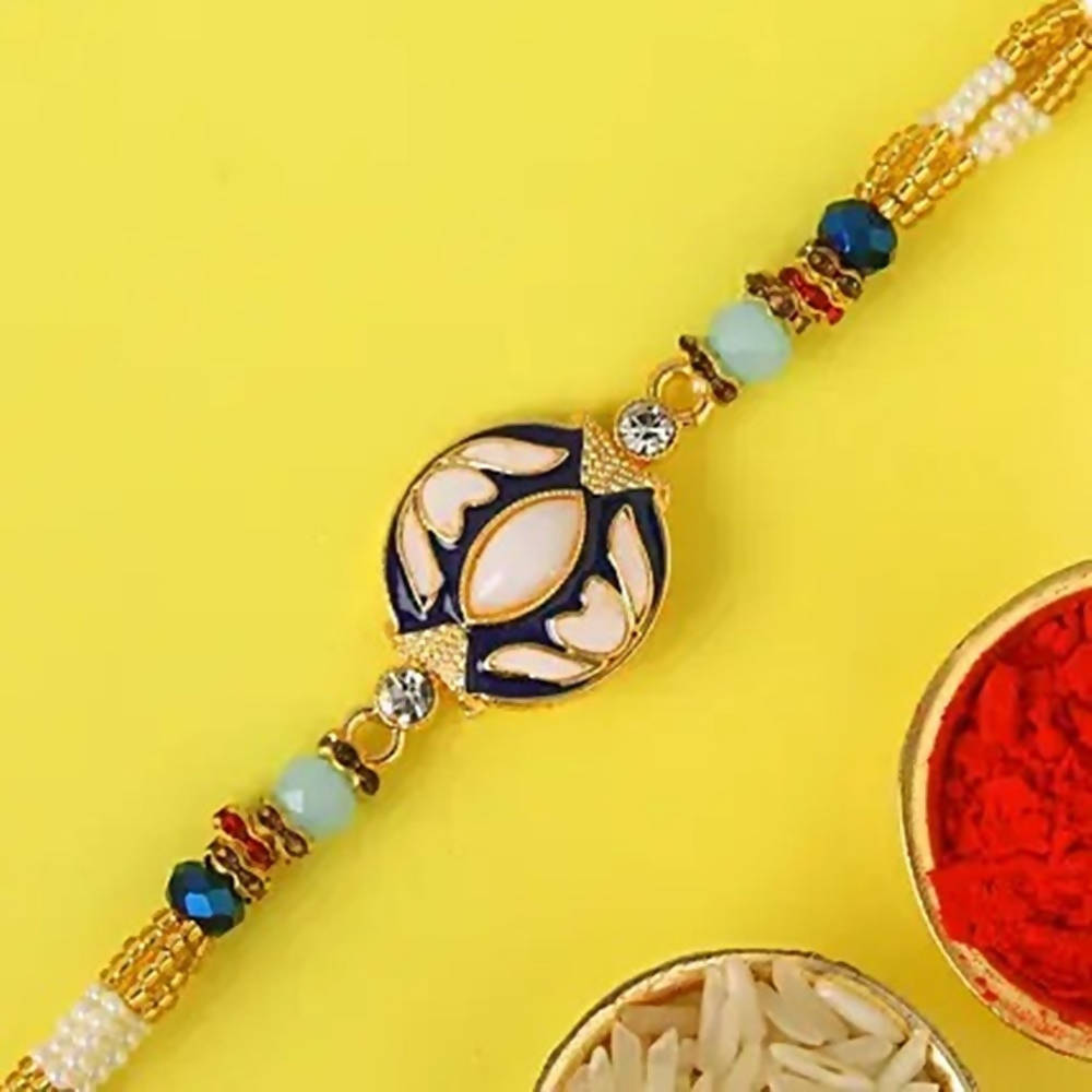 Meenakari Rakhi & Ferrero Rocher Printed Box