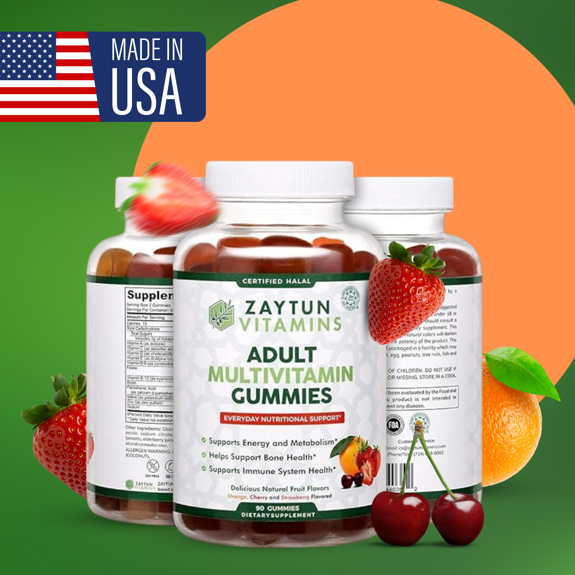 Halal Adult Multivitamin Gummies (3Pack)