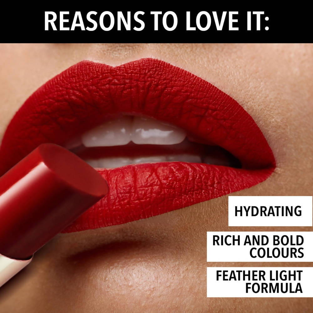 Blue Heaven Powder Matte Lipstick Flaming Red