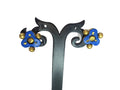 Terracotta Ear Studs-Blue