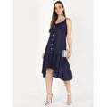 Cheera High Low Front Buttaning Dress