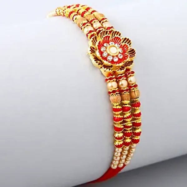 Fancy Meenakari Rakhi and Cashew Jar