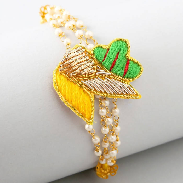 Meenakari Glimming Rakhi & Cadbury Silk Chocolates