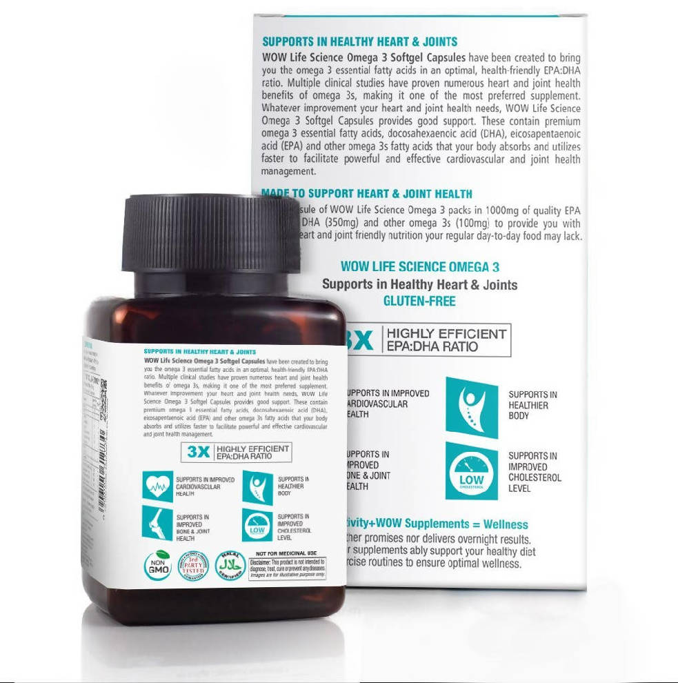 Wow Life Science Omega 3 Capsules