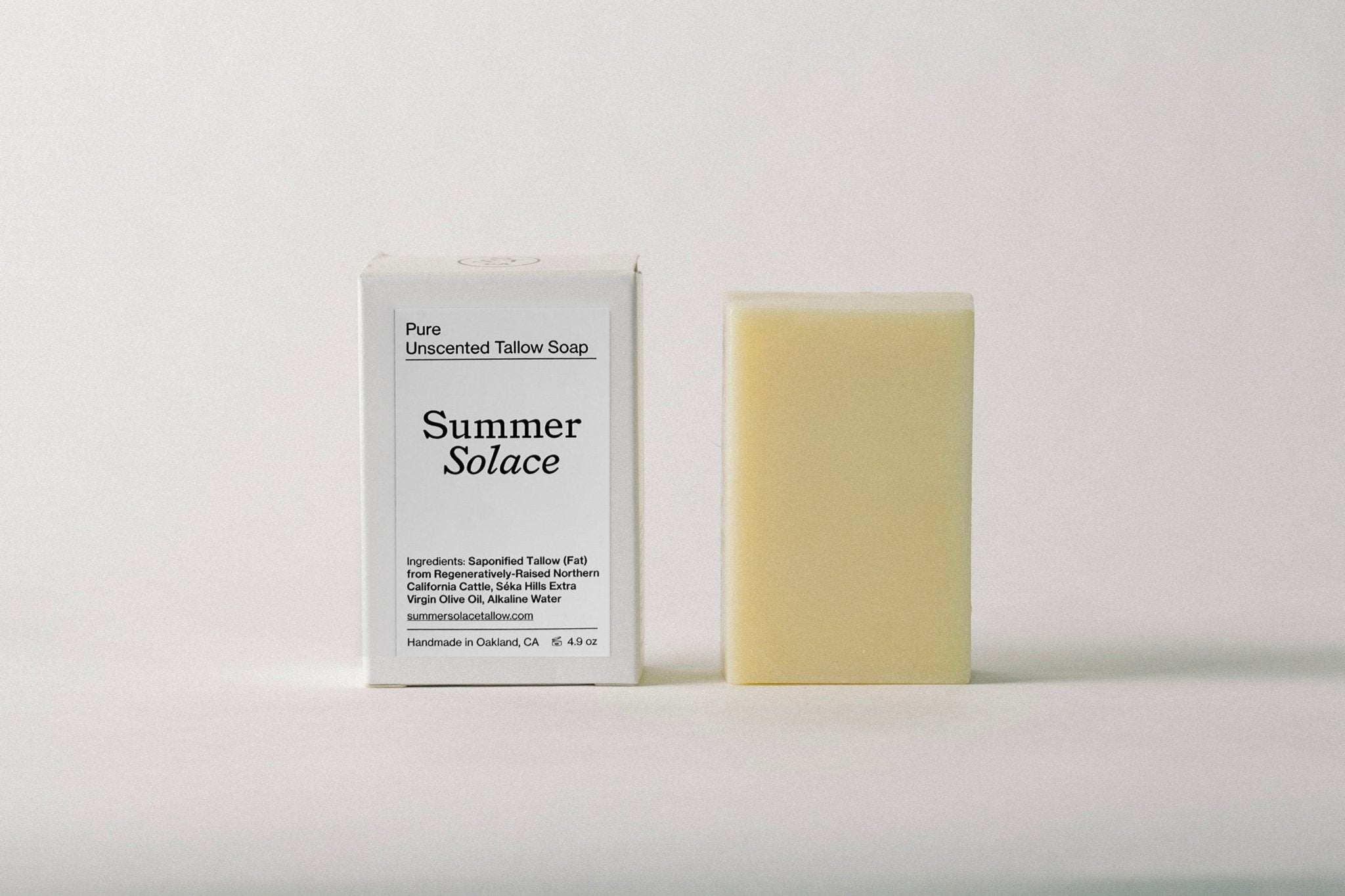 Pure Unscented – Tallow Bar Soap for Sensitive Skin