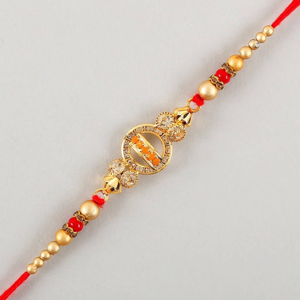 Elegant Meenakari Rakhi And Fruit N Nut Chocolates