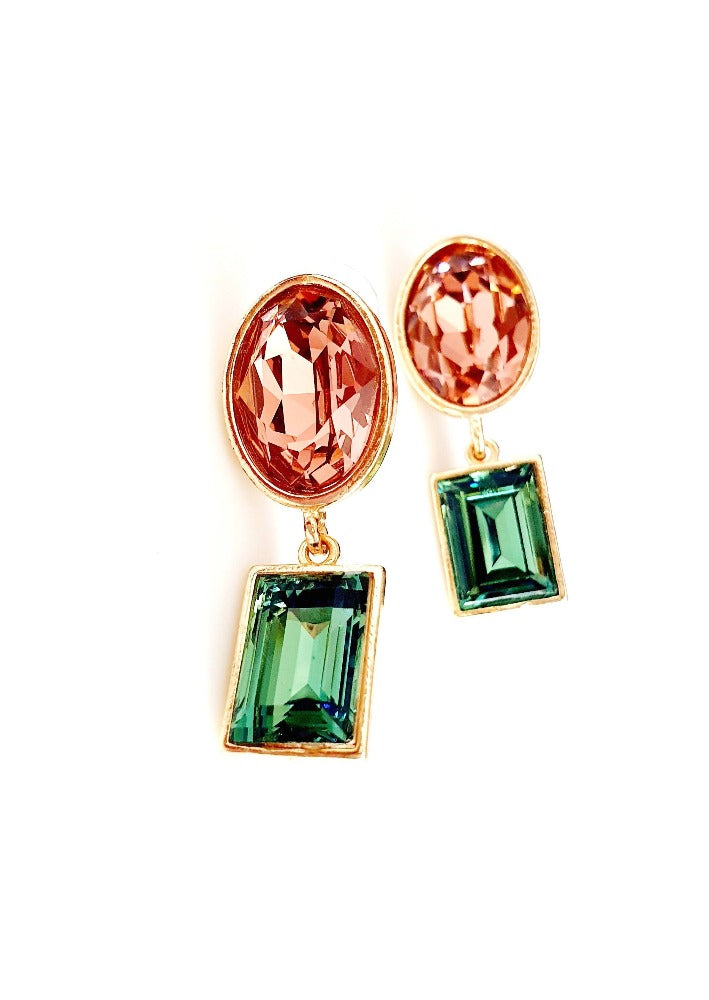 Bling Accessories Swarovski Vintage Rose Earrings