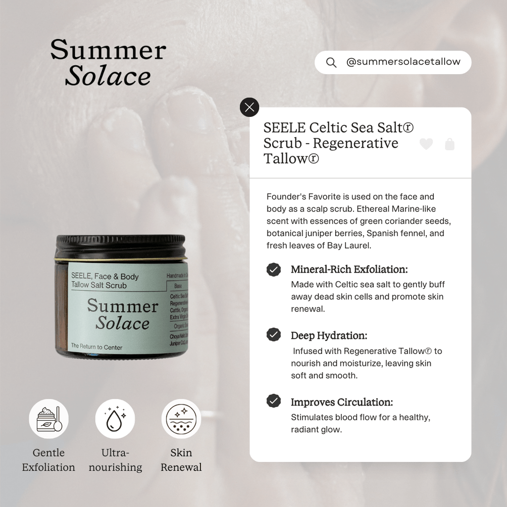 SEELE – Exfoliating Sea Salt Scrub | Celtic Salt®, Choya Nākh, Sage & Coriander