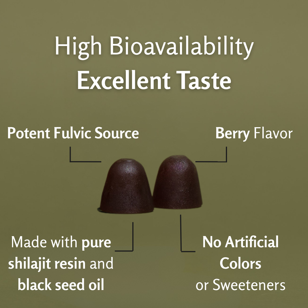 Shilajit Black Seed Oil Gummies