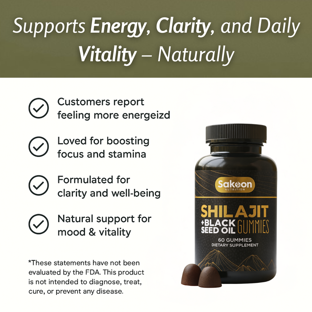Shilajit Black Seed Oil Gummies