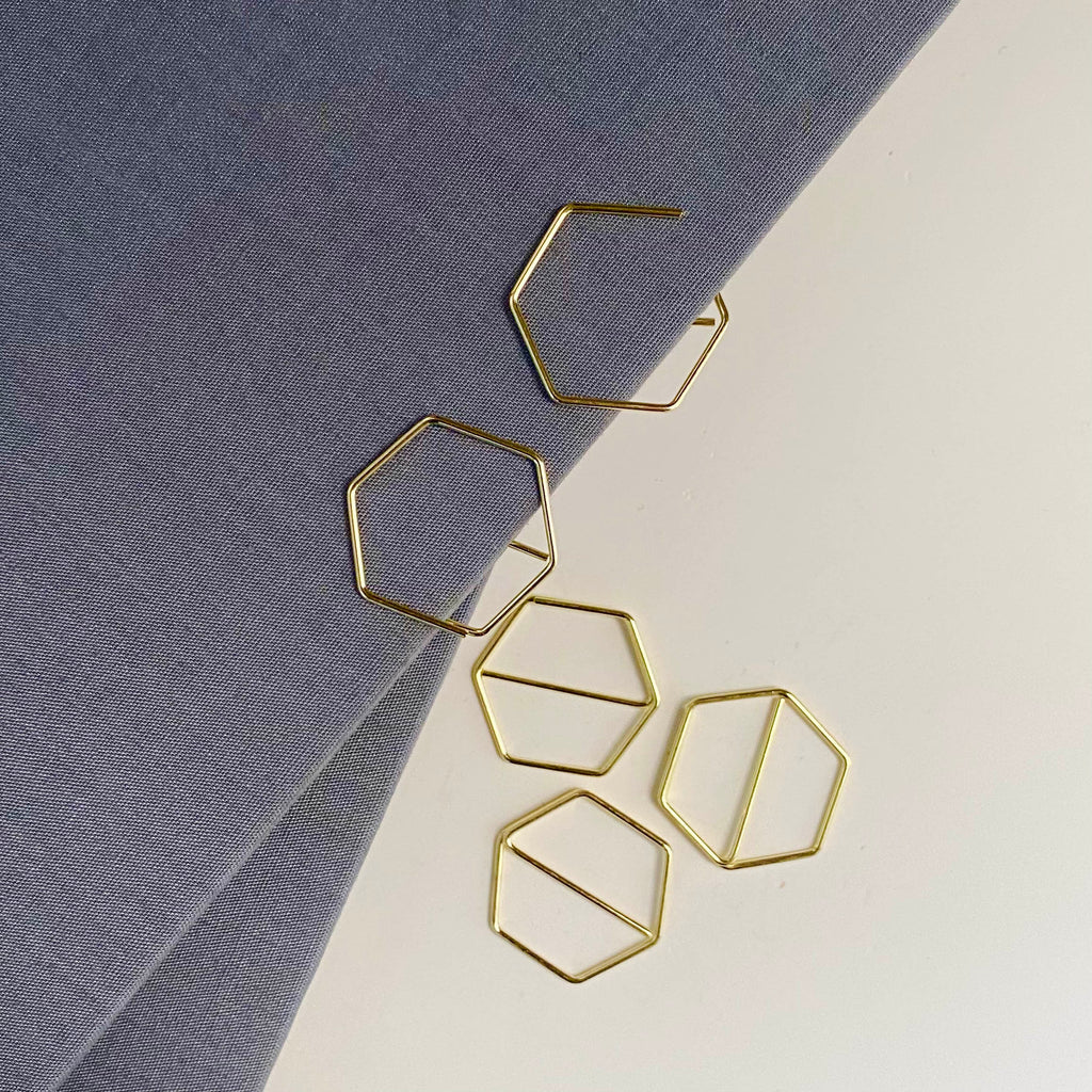 Stylish Gold Paper Clips - Unique Geometric & Decorative Designs (20 PCS)