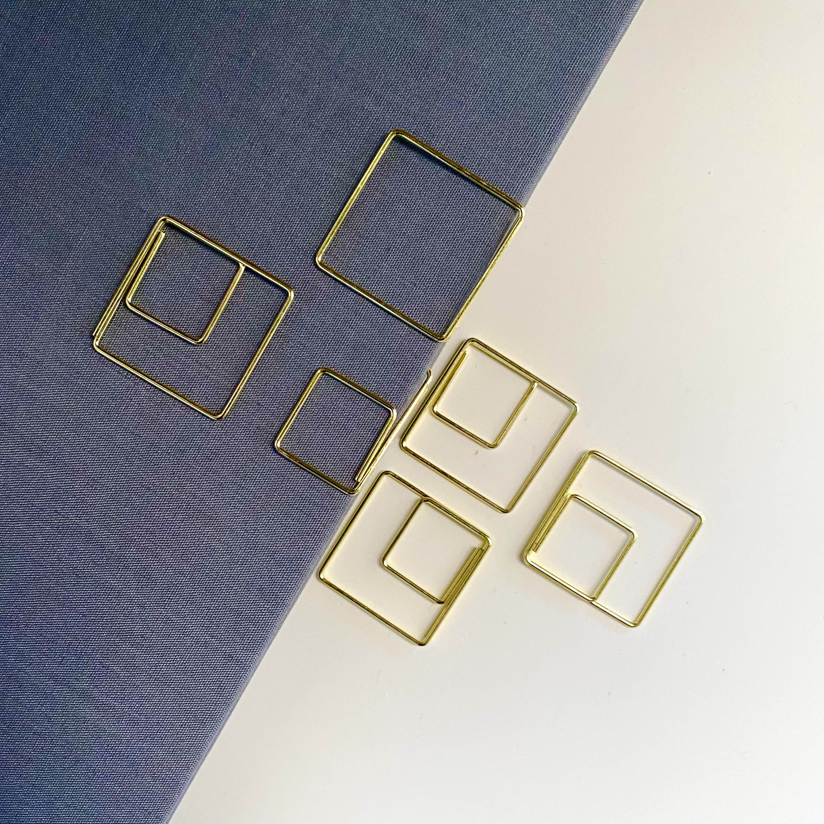Stylish Gold Paper Clips - Unique Geometric & Decorative Designs (20 PCS)